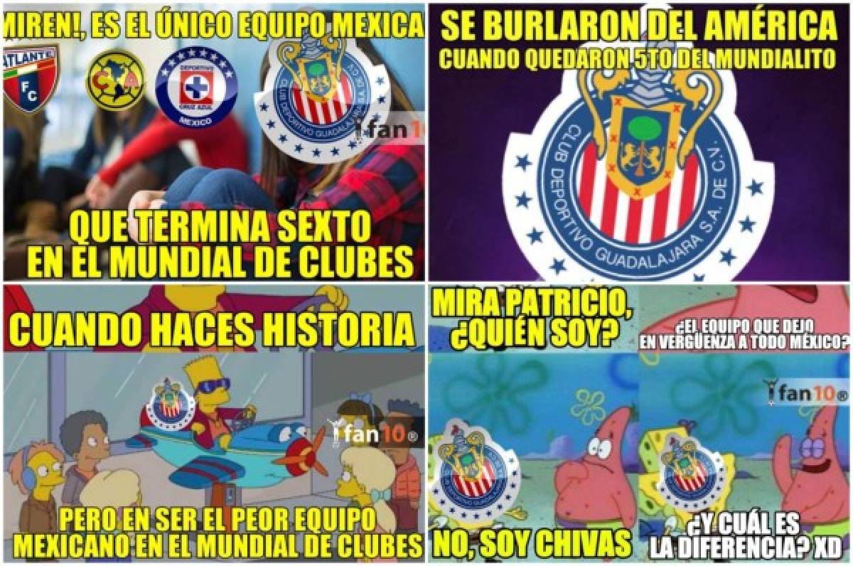 Acribillan a Chivas con memes tras hacer el ridículo en el Mundial de Clubes
