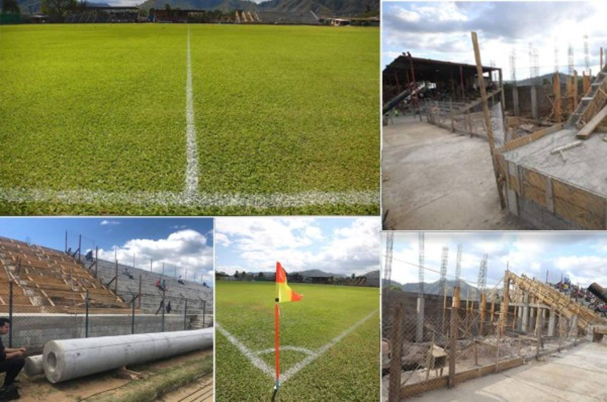 Fotos: Así va la remodelación en el estadio Marcelo Tinoco de Danlí