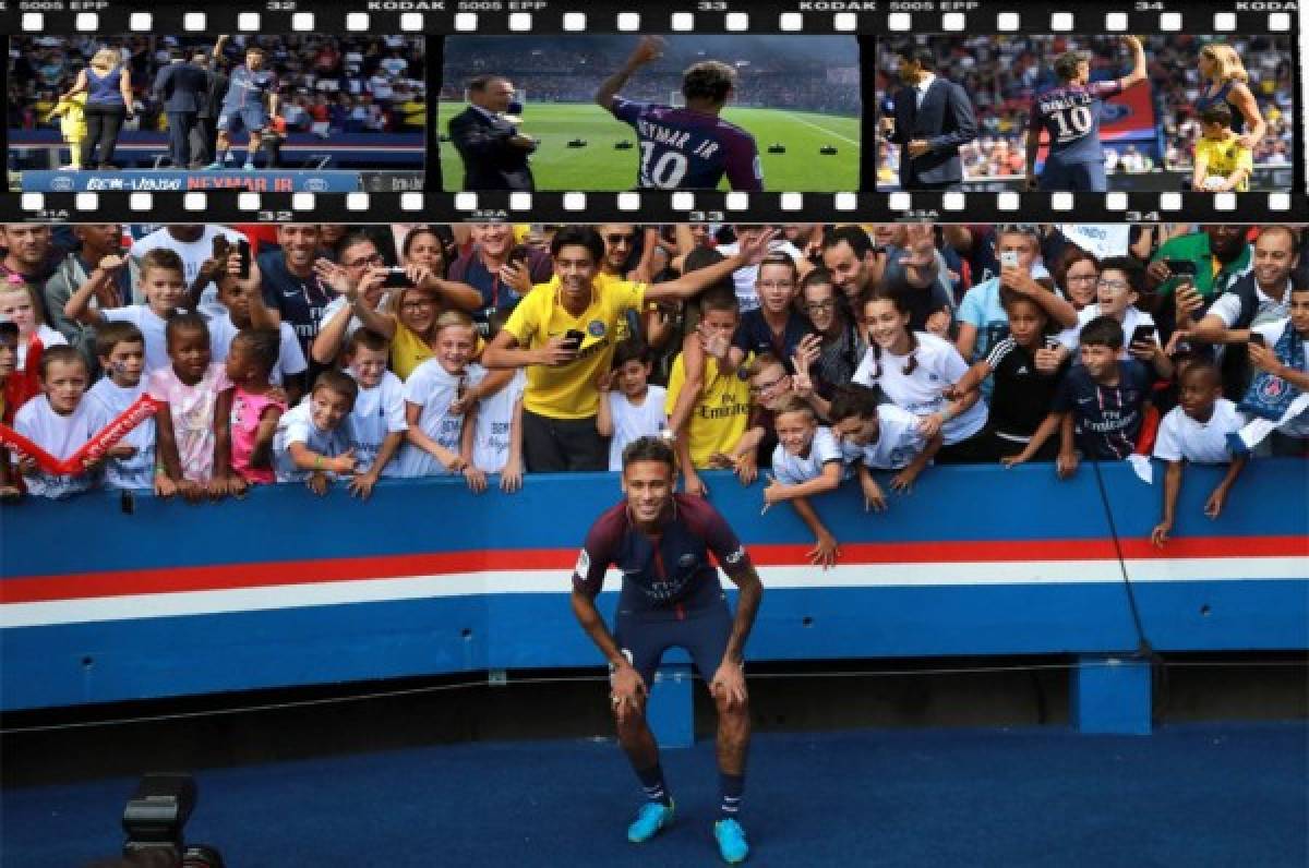 Neymar desata la locura en su presentación en el Parque de los Príncipes