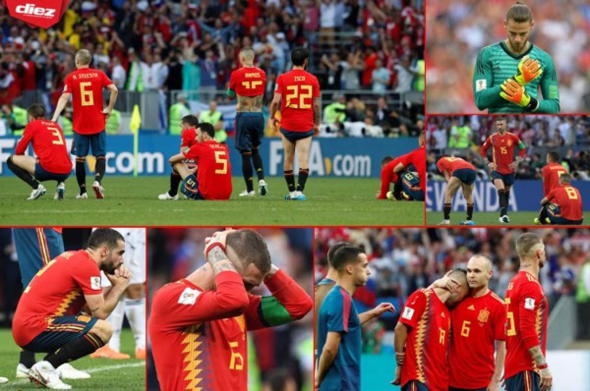 Las desgarradoras fotos de España tras ser eliminado del Mundial de Rusia 2018