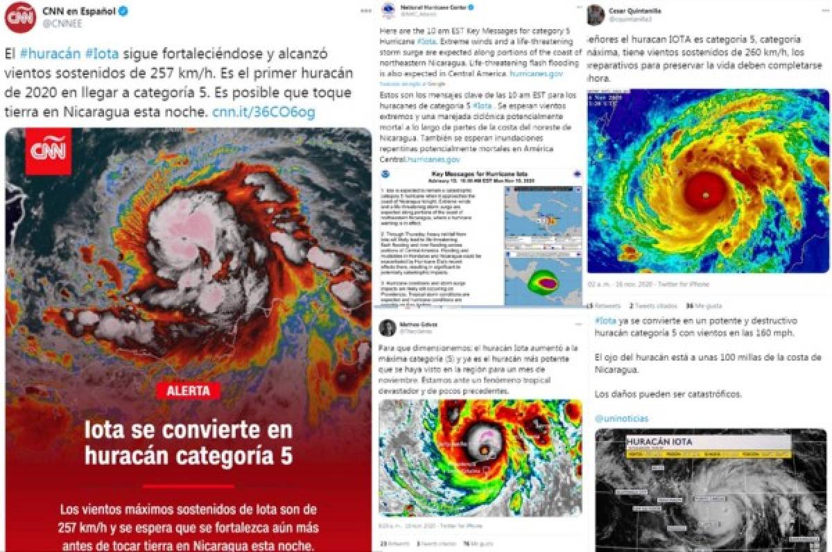 Lo que dicen los medios y en redes sobre el huracán Iota: 'Traerá vientos catastróficos”