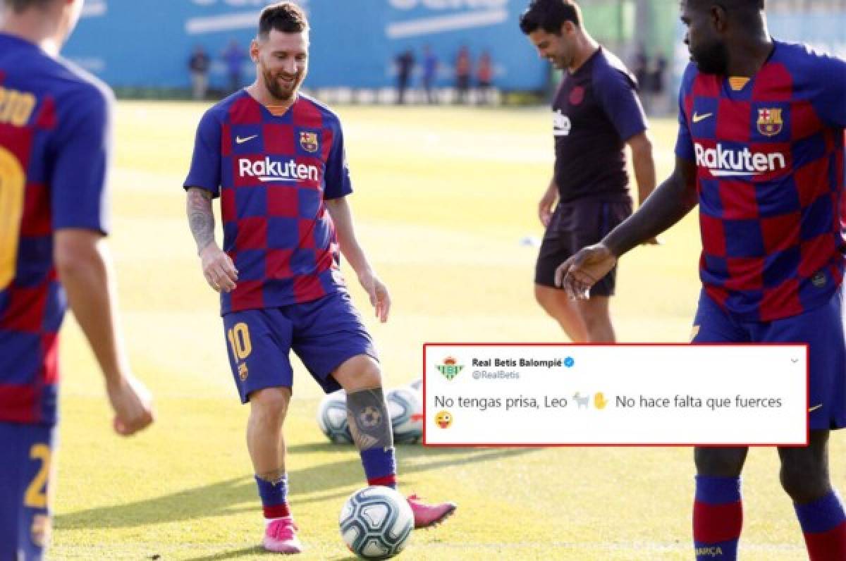 Sorpresiva respuesta del Betis tras conocer que Messi regresó a los entrenamientos