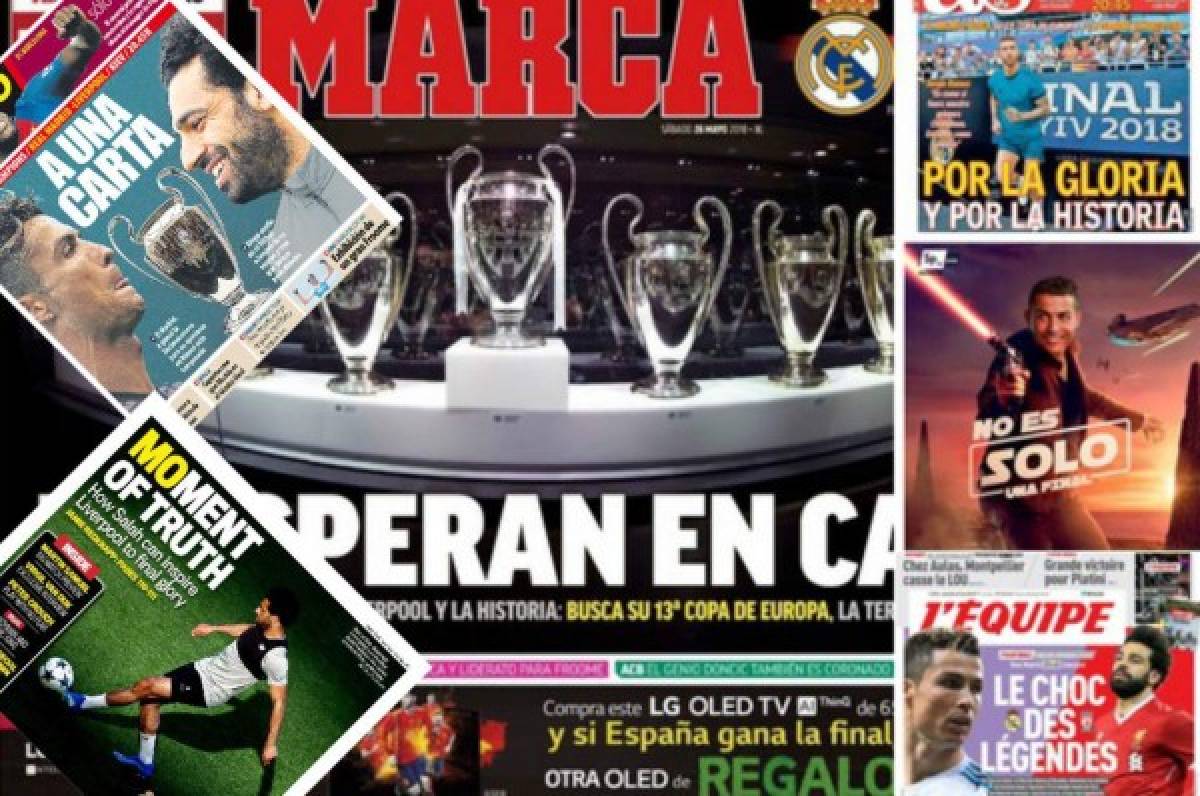 ¡Espectaculares! Las portadas de la final de Champions League entre Real Madrid y Liverpool