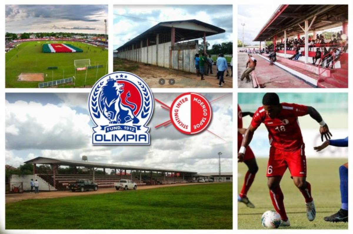 La cancha que visitará Olimpia en Surinam para enfrentar al Inter Moengotapoe en Liga Concacaf