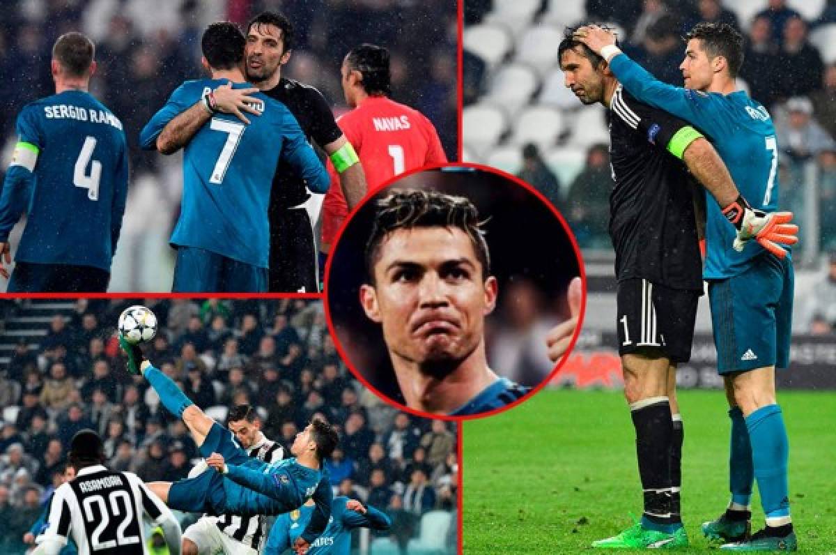 NO SE VIO: Buffon se rindió a Cristiano Ronaldo y así lo apapachó al final