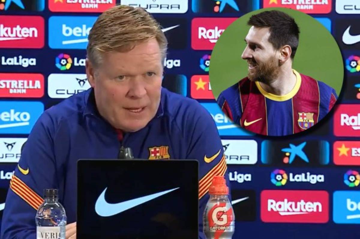 Koeman le pide a sus jugadores no siempre depender de Messi y anuncia una buena noticia