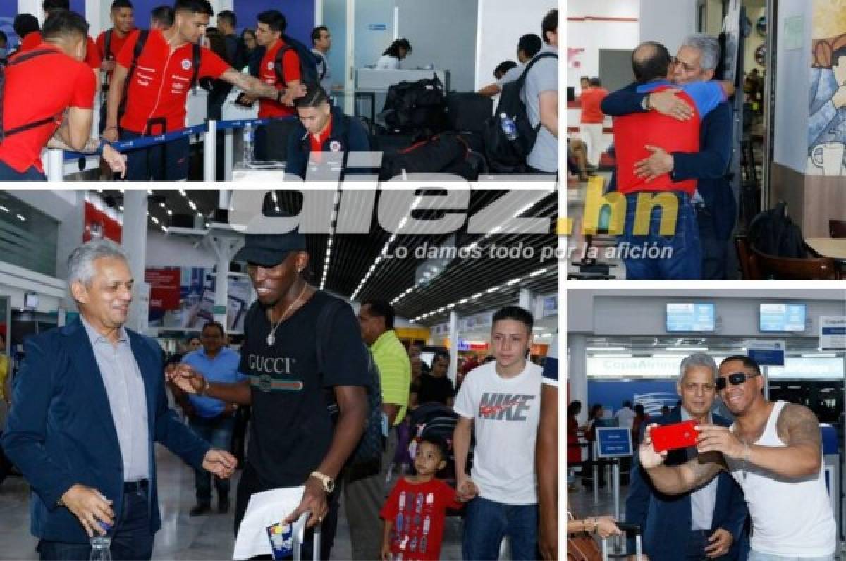 Con una visita sorpresiva: Emotiva despedida a Reinaldo Rueda, Elis y Chirinos en el aeropuerto