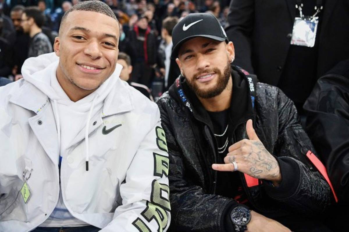 Neymar y Mbappé no se pierden el estreno de la NBA en París y se roban el show