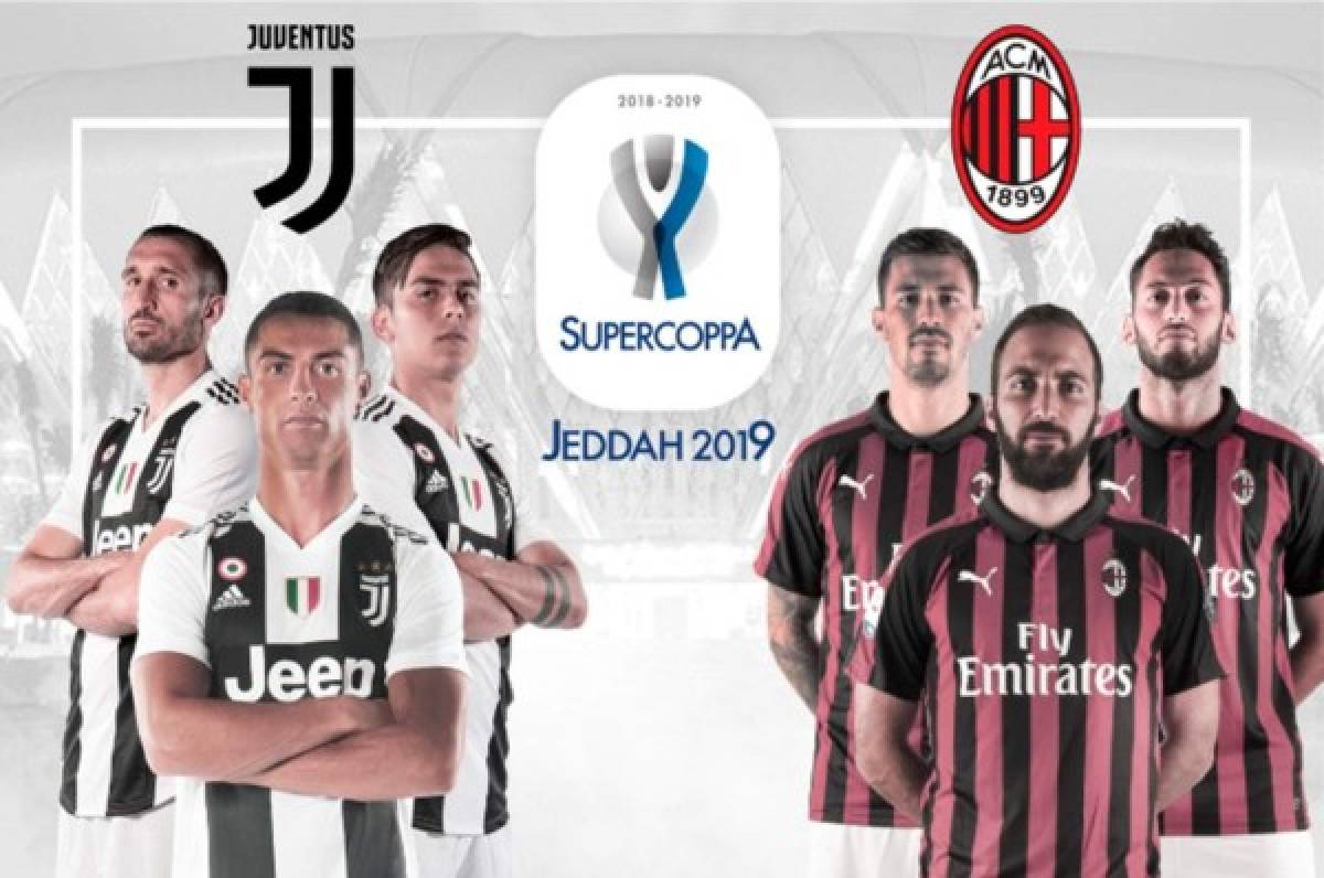 Juventus y Milan se enfrentaron dos veces en Supercopa: ambas fueron a penales