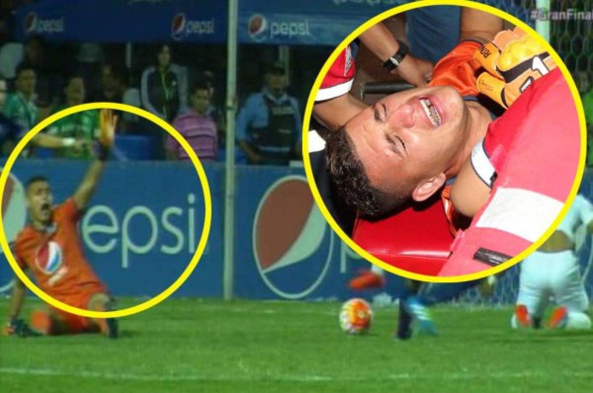 La terrible lesión del portero Harold Fonseca en la final del fútbol de Honduras