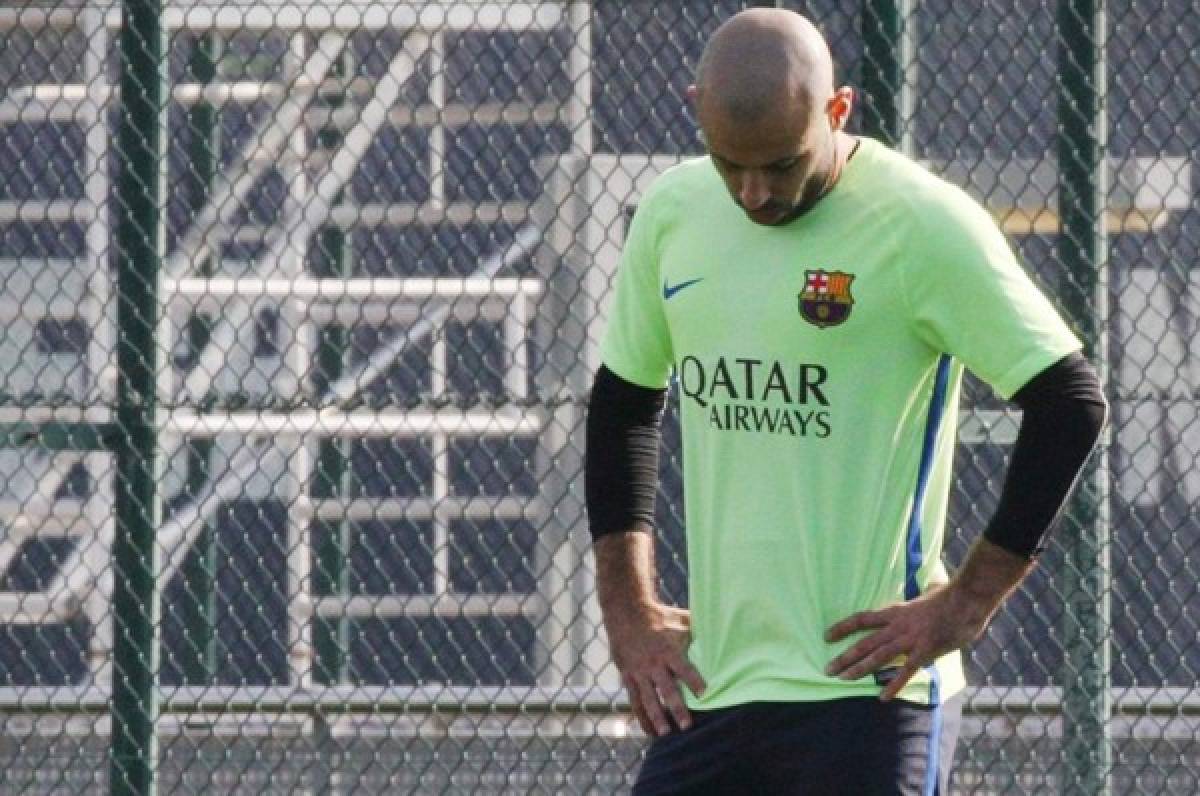 Javier Mascherano sigue sin dar buenas noticias para el FC Barcelona