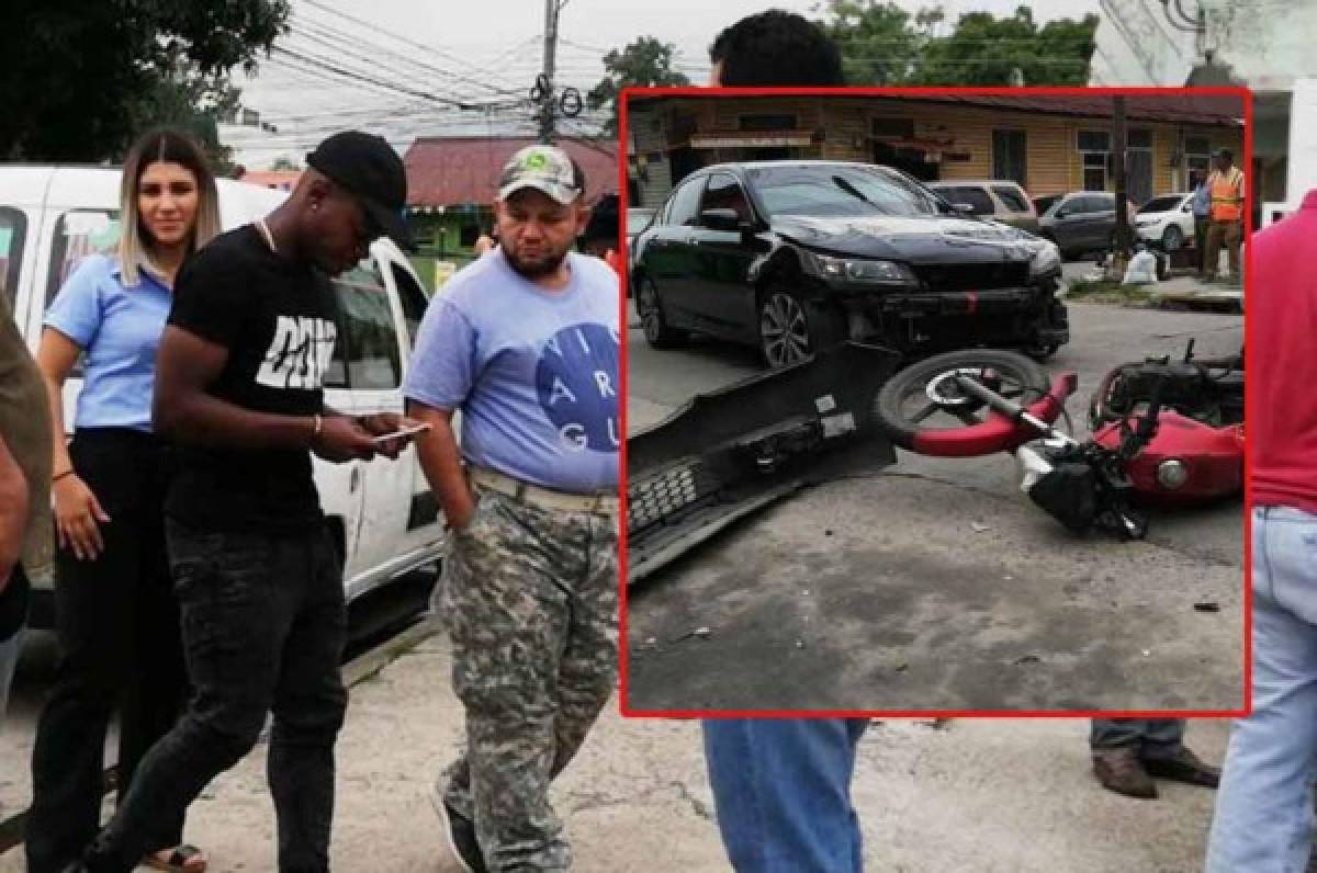 Futbolista Júnior Lacayo sufre accidente de tránsito en San Pedro Sula