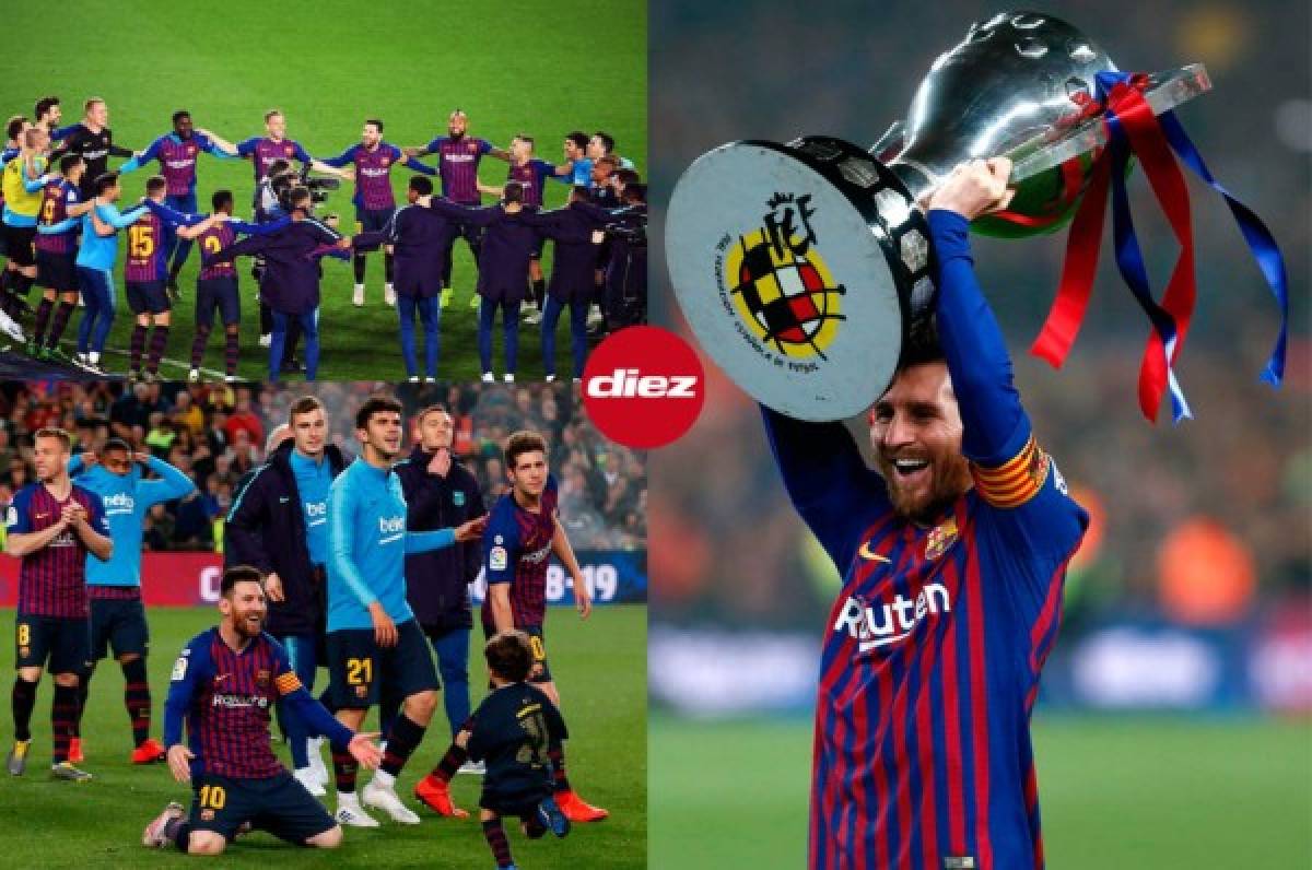 NO SE VIO POR TV: Messi y su tierna celebración en título de Barcelona