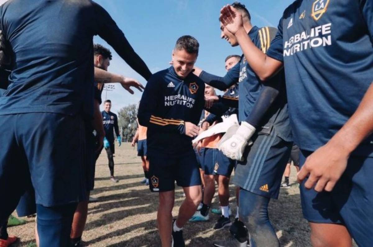 Chicharito Hernández realiza su primer entrenamiento con el Galaxy de la MLS