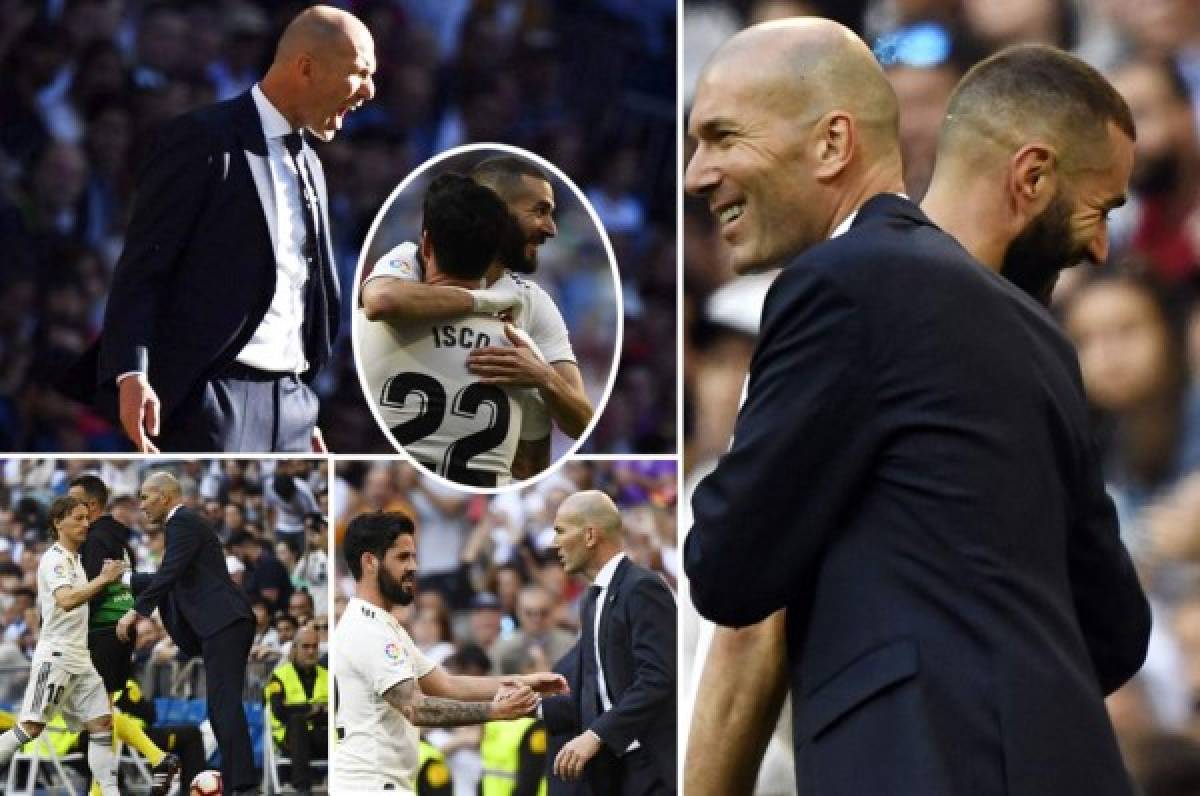 ¡Amor y feli-Zidane en el Bernabéu! A Florentino le sacaron dos fuertes pancartas