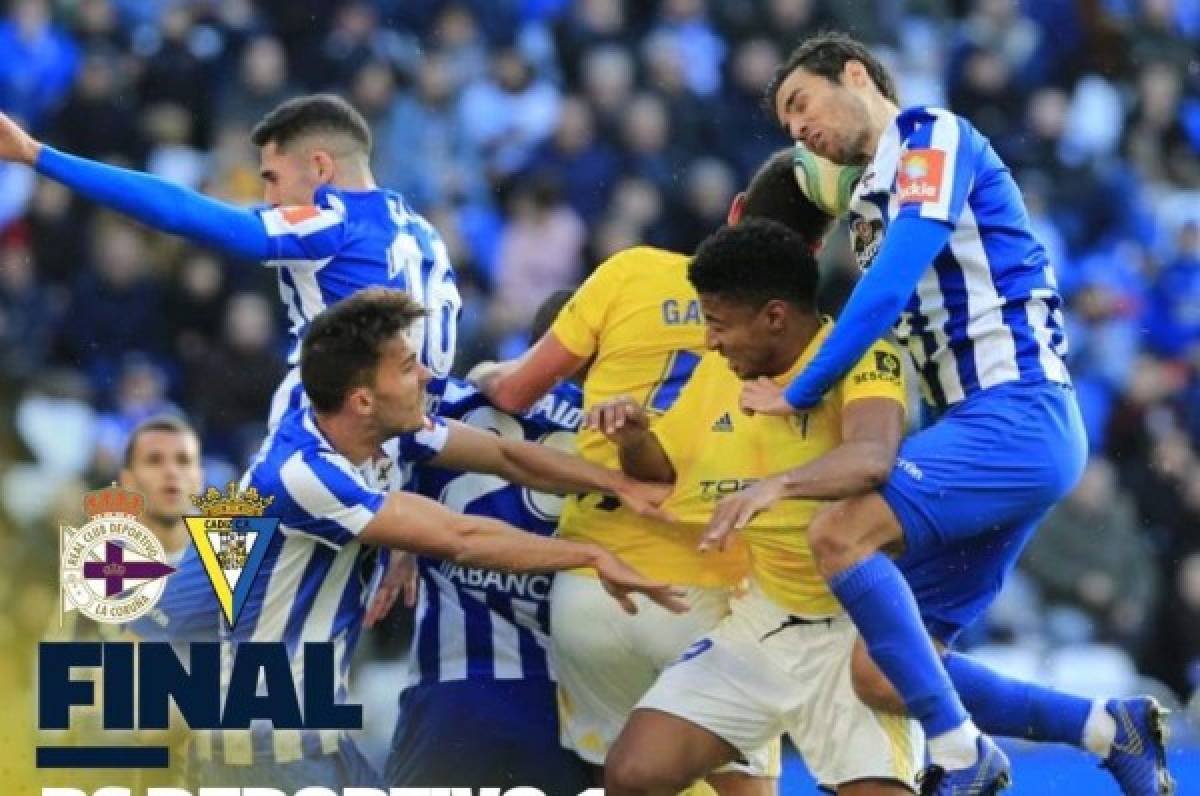 Choco Lozano y Cádiz caen de visita ante Deportivo La Coruña en Riazor