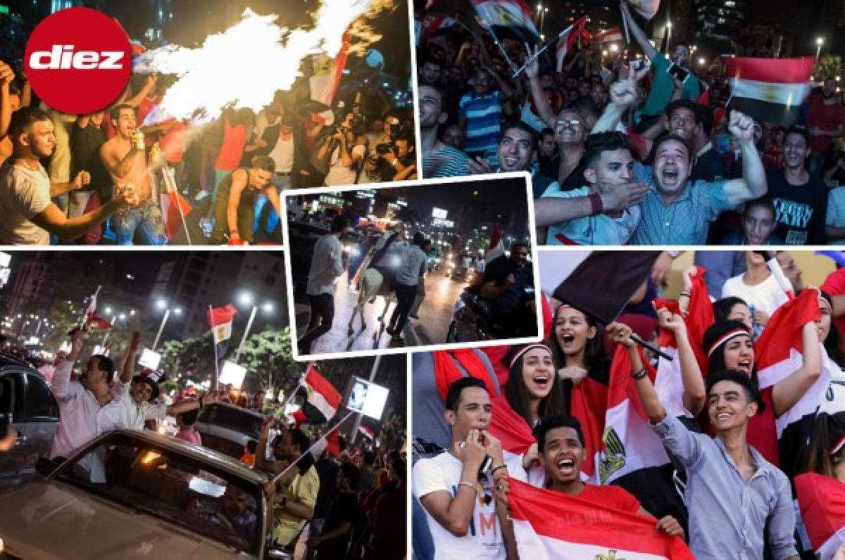 ¡UNA LOCURA! Las calles de Egipto se inundaron de personas celebrando el pase a Rusia-2018