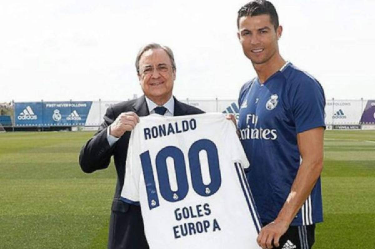 Homenaje: Cristiano Ronaldo presume de sus 100 goles en Europa