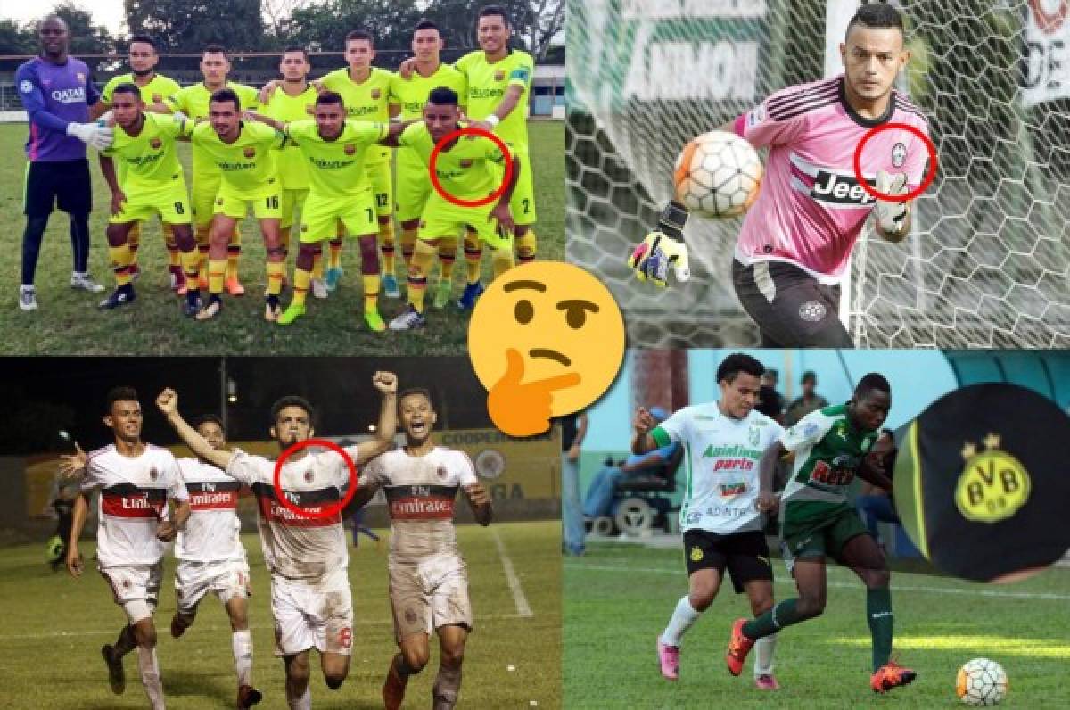 Barcelona, Milan, Juventus... Clubes hondureños que han improvisado con uniformes de otros equipos