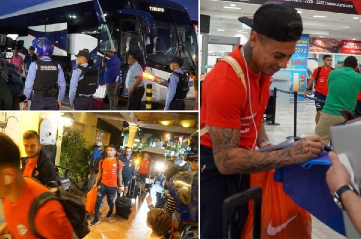 La Selección de Chile llega a Honduras y recibe gran resguardo policial