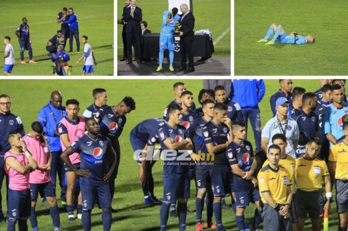 Las dolorosas imágenes de los jugadores de Motagua tras perder la final ante Saprissa