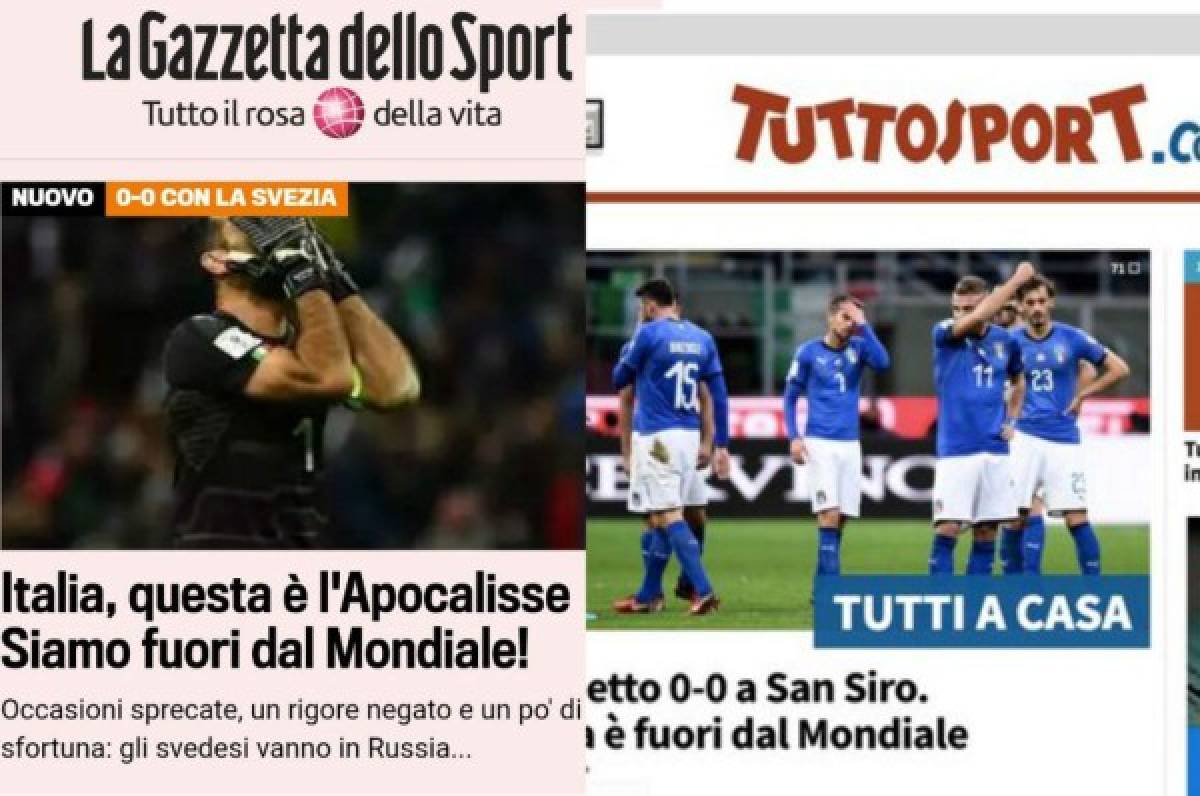 Lo que dice la prensa de Italia tras el fracaso: 'Esto es el apocalipsis'