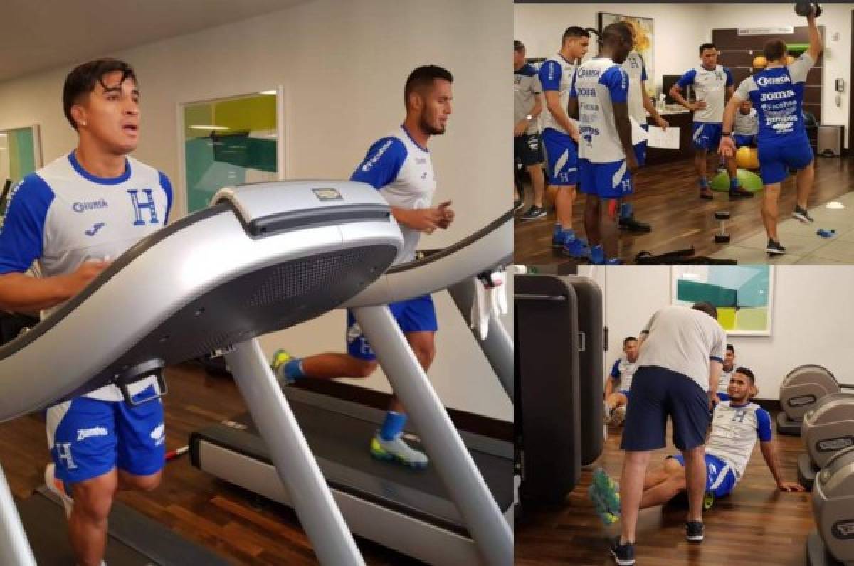 Selección de Honduras se ejercita en gimnasio pensando en Curazao