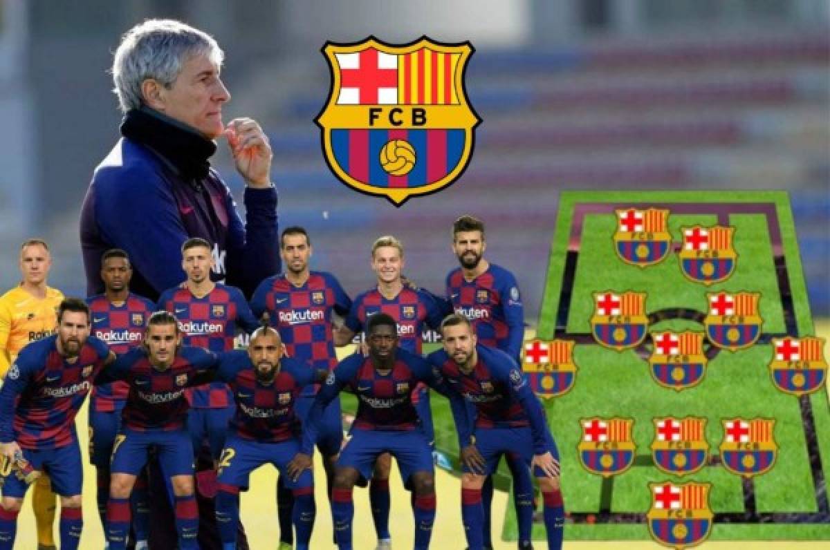 Con tres centrales: Así jugará el Barcelona de Quique Setién que busca una revolución táctica