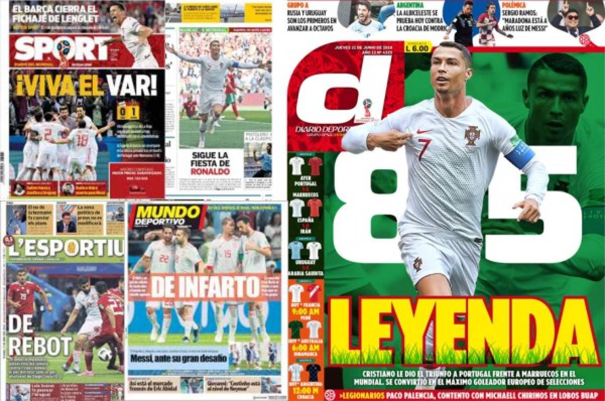 PORTADAS: Halagos a Cristiano Ronaldo y críticas para España