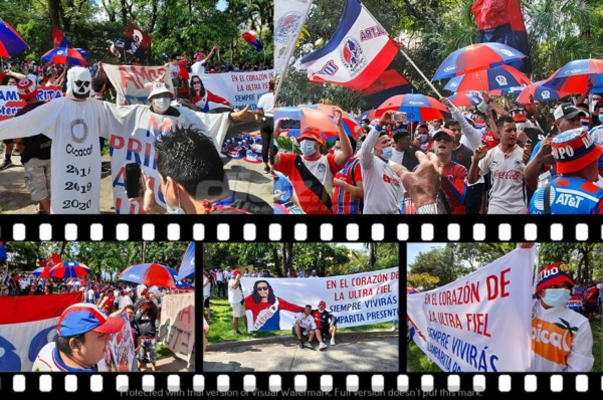 ¡Espectacular! Afición del Olimpia se desborda con banderazo al club y se acuerdan de Motagua