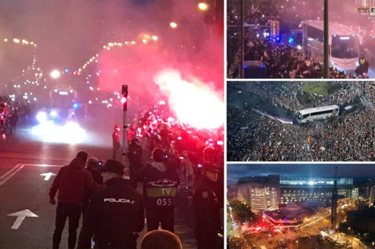 EN FOTOS: La brutal llegada del Real Madrid al Santiago Bernabéu