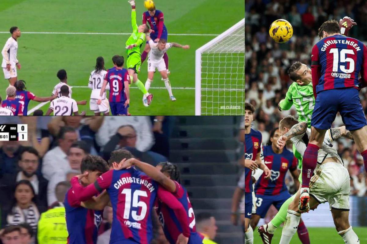 Error de Lunin y Toni Kroos en el gol de Andreas Christensen en el Clásico Real Madrid - Barcelona
