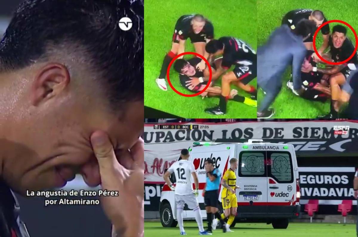 Fuertes imágenes: futbolista convulsiona durante el Estudiantes - Boca y suspenden el partido tras el pánico
