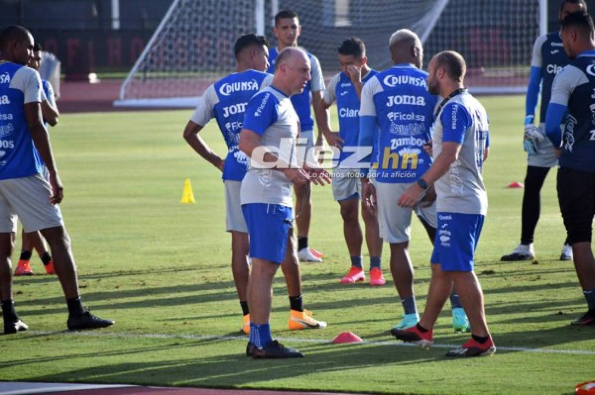 ¡Sonrisas, concentración y novedades! Las postales del primer entreno de Honduras en Houston