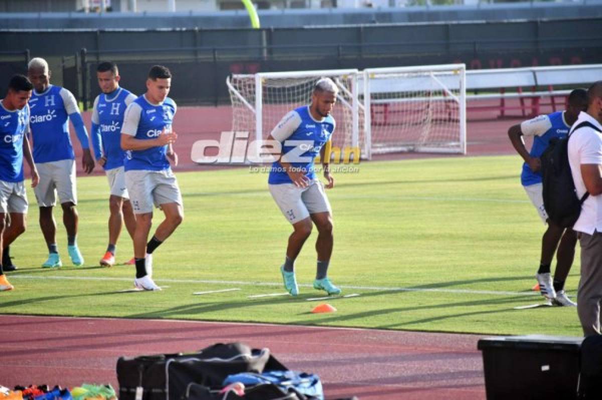 ¡Sonrisas, concentración y novedades! Las postales del primer entreno de Honduras en Houston