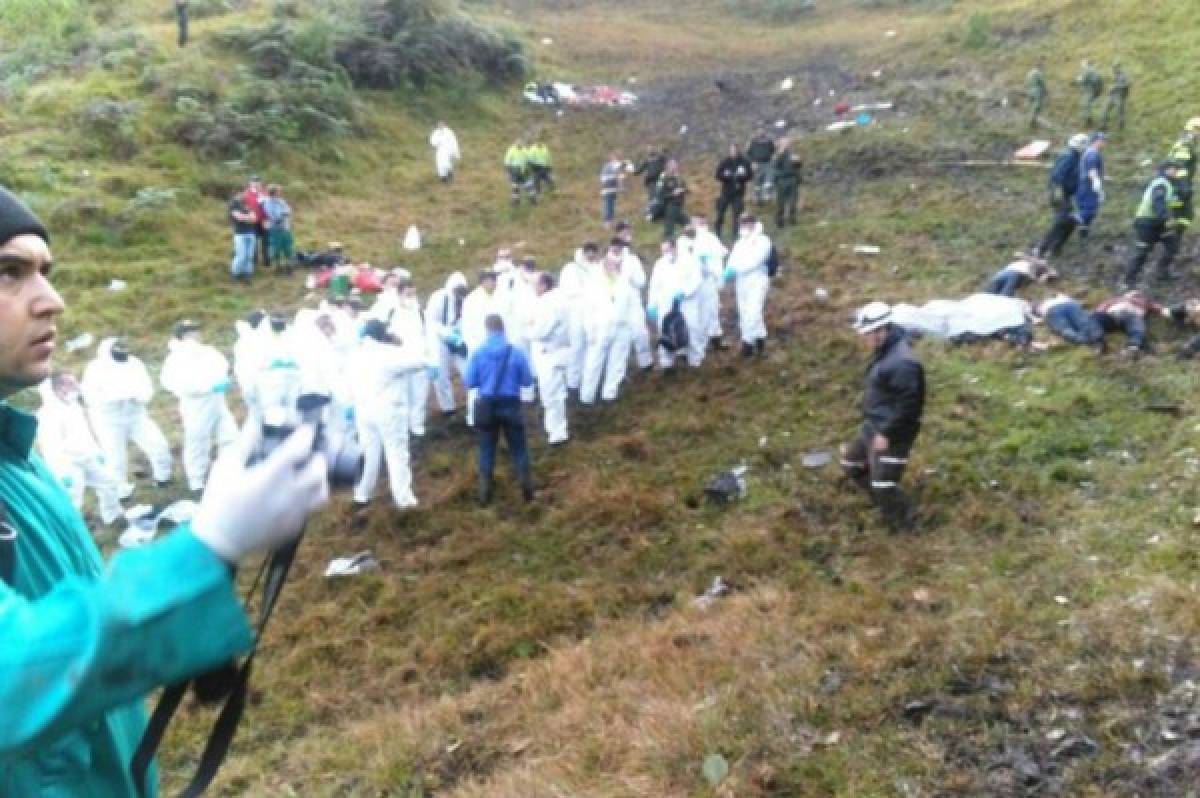 Terribles fotos del avión que se estrella con el club Chapecoense