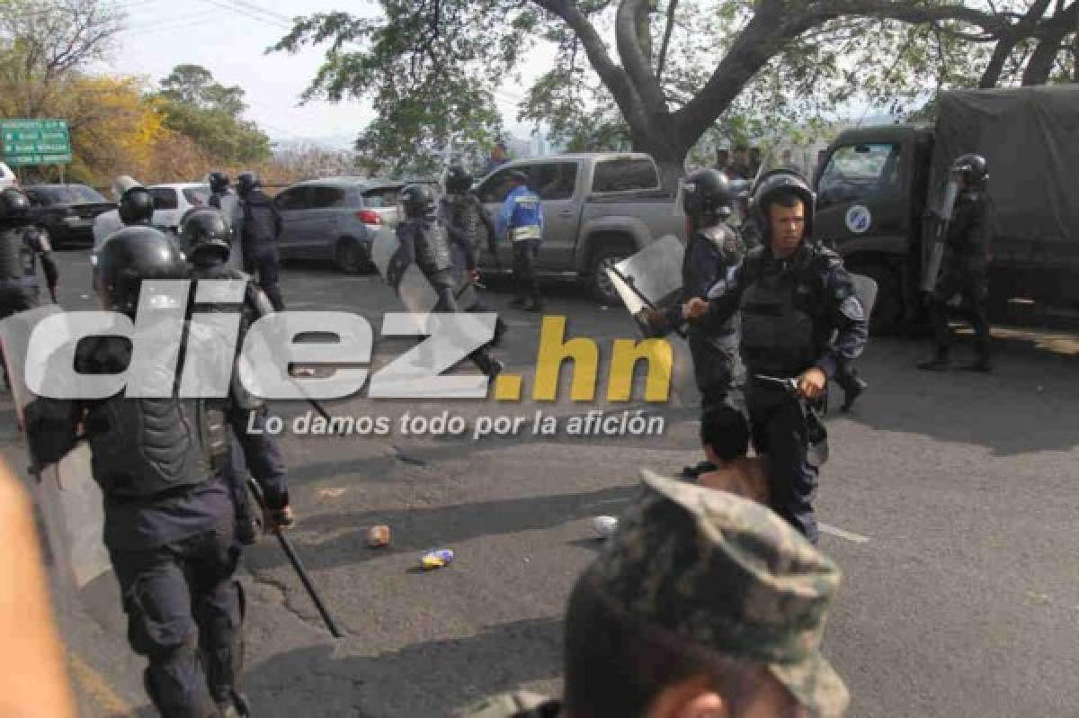 EN FOTOS: Así fue la balacera en las afueras del Nacional en el Motagua-Marathón