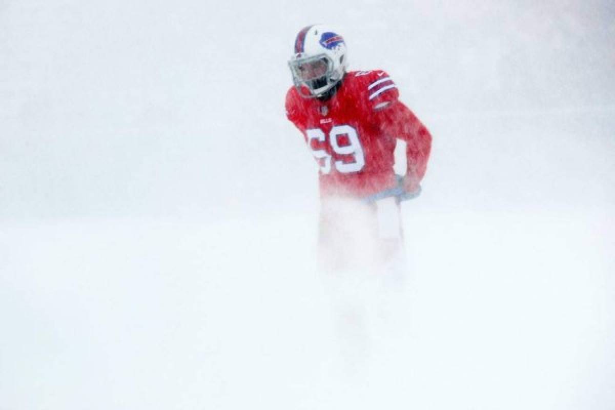 La impresionante nevada en el partido de la NFL