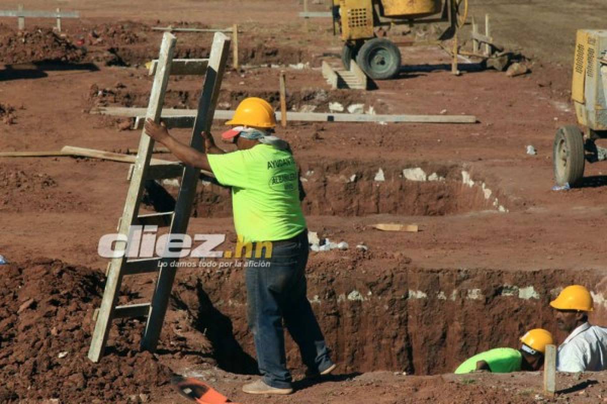 En fotos: El mini estadio que Fenafuth está construyendo en Tegucigalpa