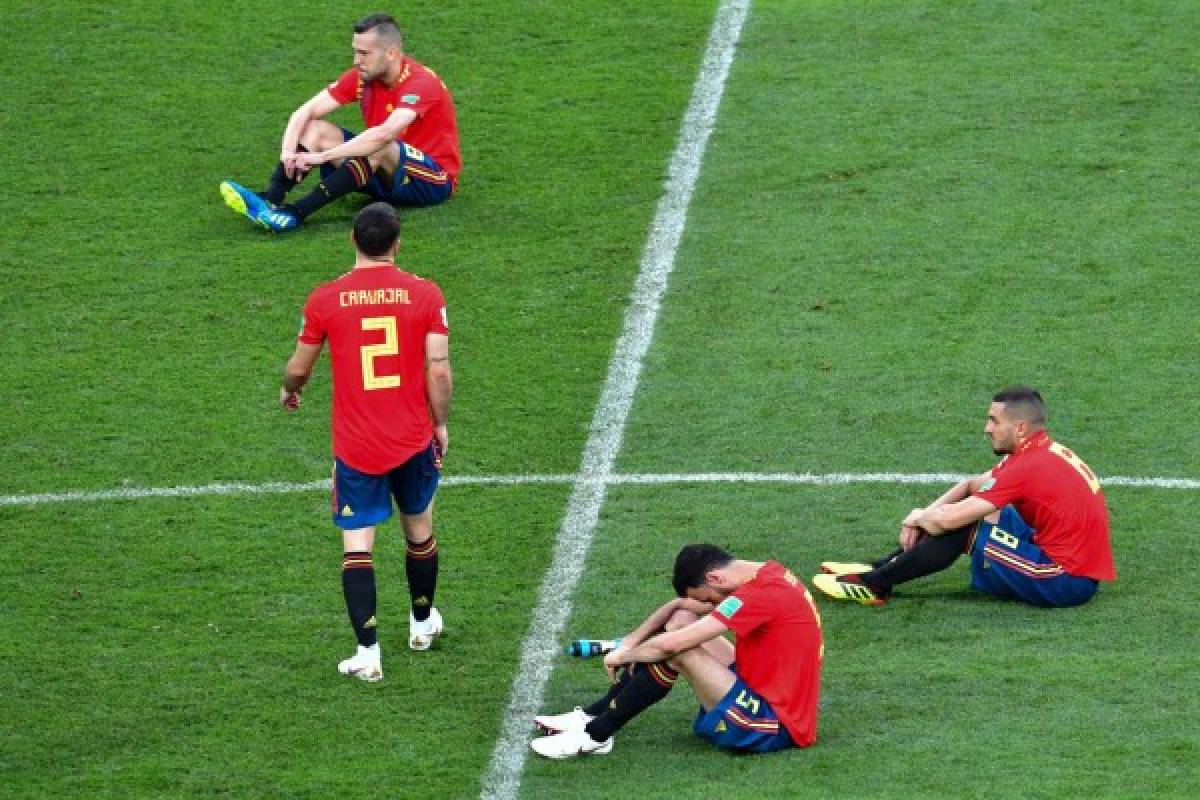 Las desgarradoras fotos de España tras ser eliminado del Mundial de Rusia 2018