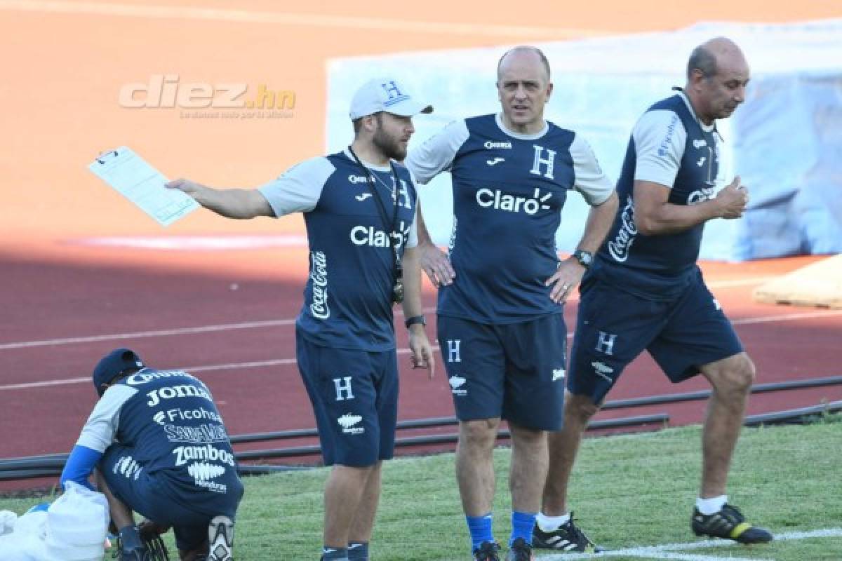 SelecciÃ³n Nacional entrenamiento el estadio OlÃ­mpico , Miercoles 20 de marzo del 2019- SebastiÃ¡n Urrutia, preparador fÃ­sico de la SelecciÃ³n Nacional de Honduras- Miguel Falero fue asistente