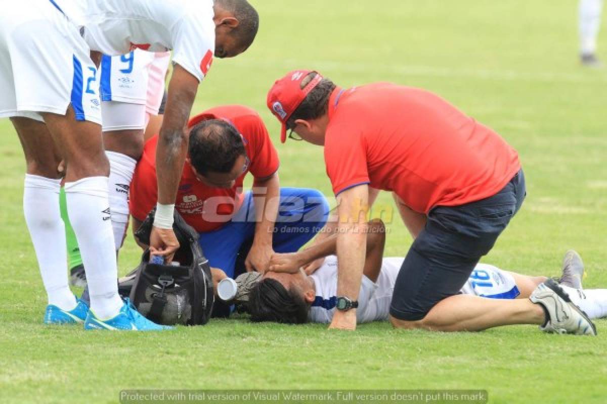 NO SE VIO: Los ladrillos, la furia de Manolo y Amado en la barra del Motagua