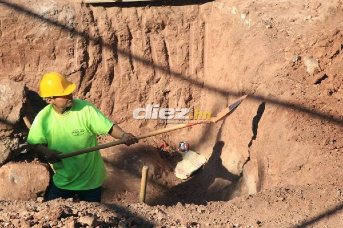 En fotos: El mini estadio que Fenafuth está construyendo en Tegucigalpa