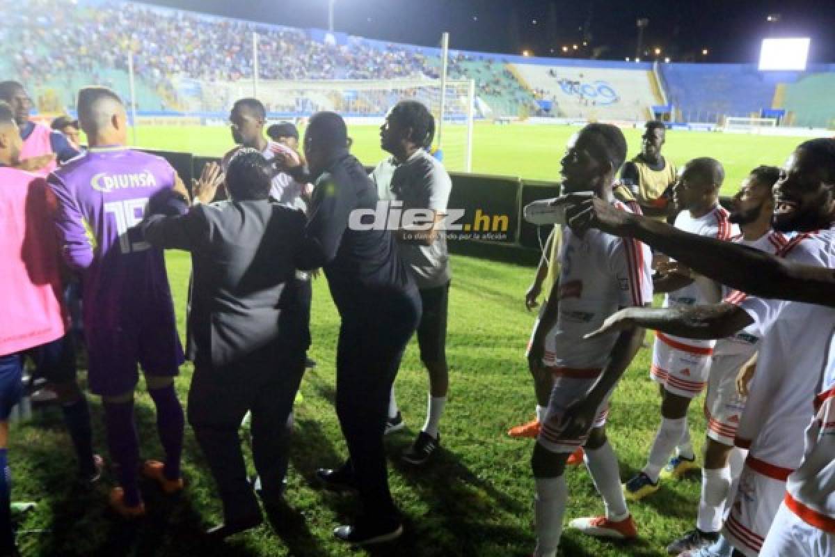 NO VISTE EN TV: La bronca entre jugadores de Motagua y Portmore United