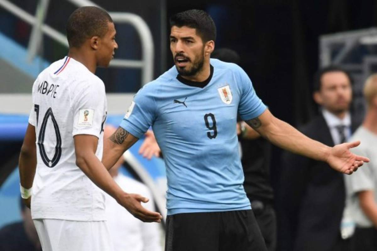 NO SE VIO EN TV: Luis Suárez intimidó a Mbappé y la triste imagen de Tabárez