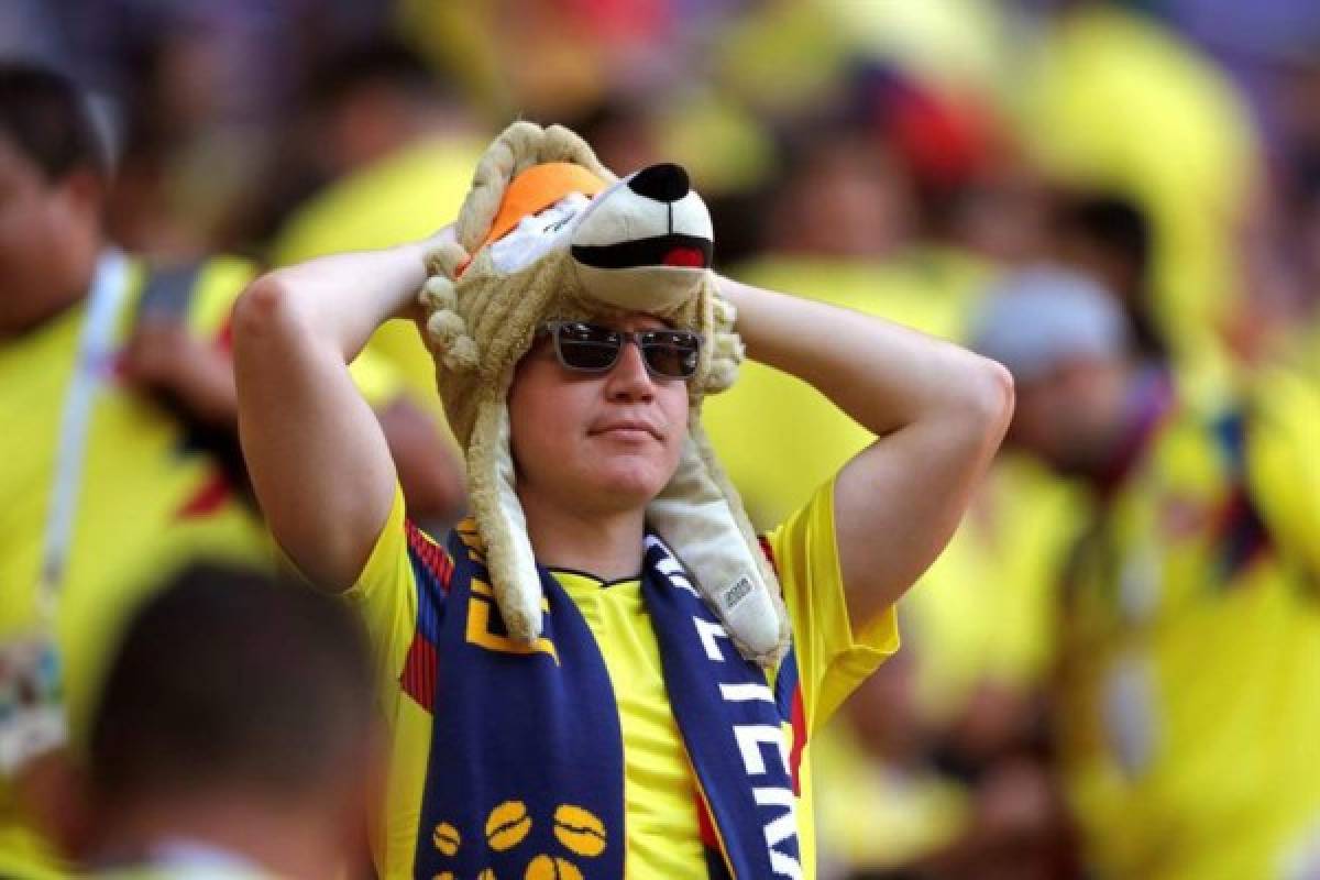 NO VISTE EN TV: El festejo de los japoneses y las caras tristes de los jugadores de Colombia