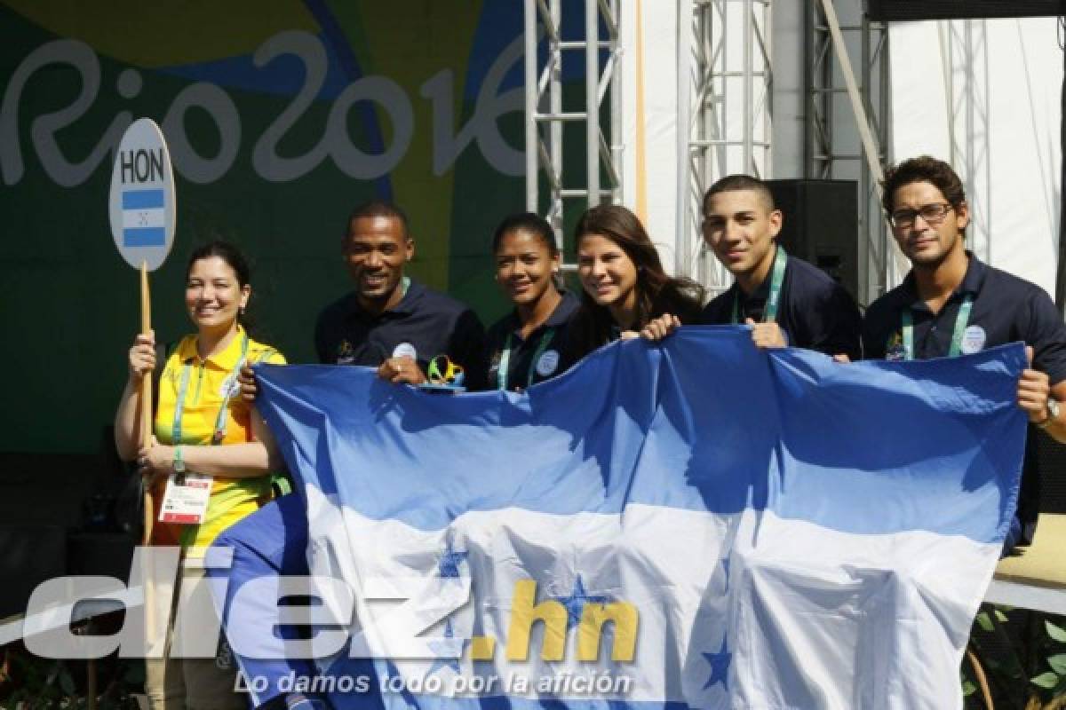 Así fue la bienvenida oficial a la delegación hondureña en Río de Janeiro.