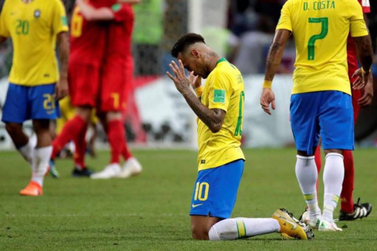 NO SE VIO EN TV: Desgarrador llanto de los brasileños; bronca entre Neymar y figura belga