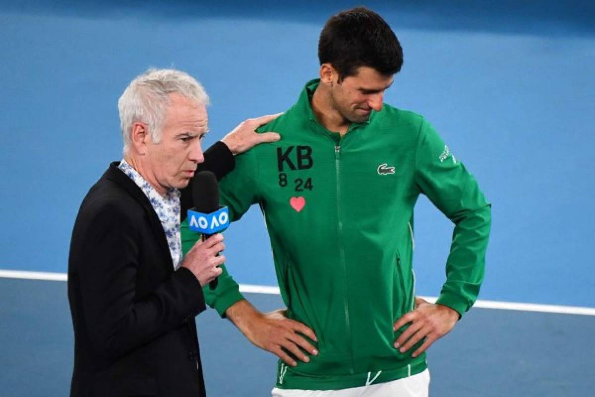 Djokovic se derrumba en plena transmisión en vivo por la muerte de Kobe Bryant