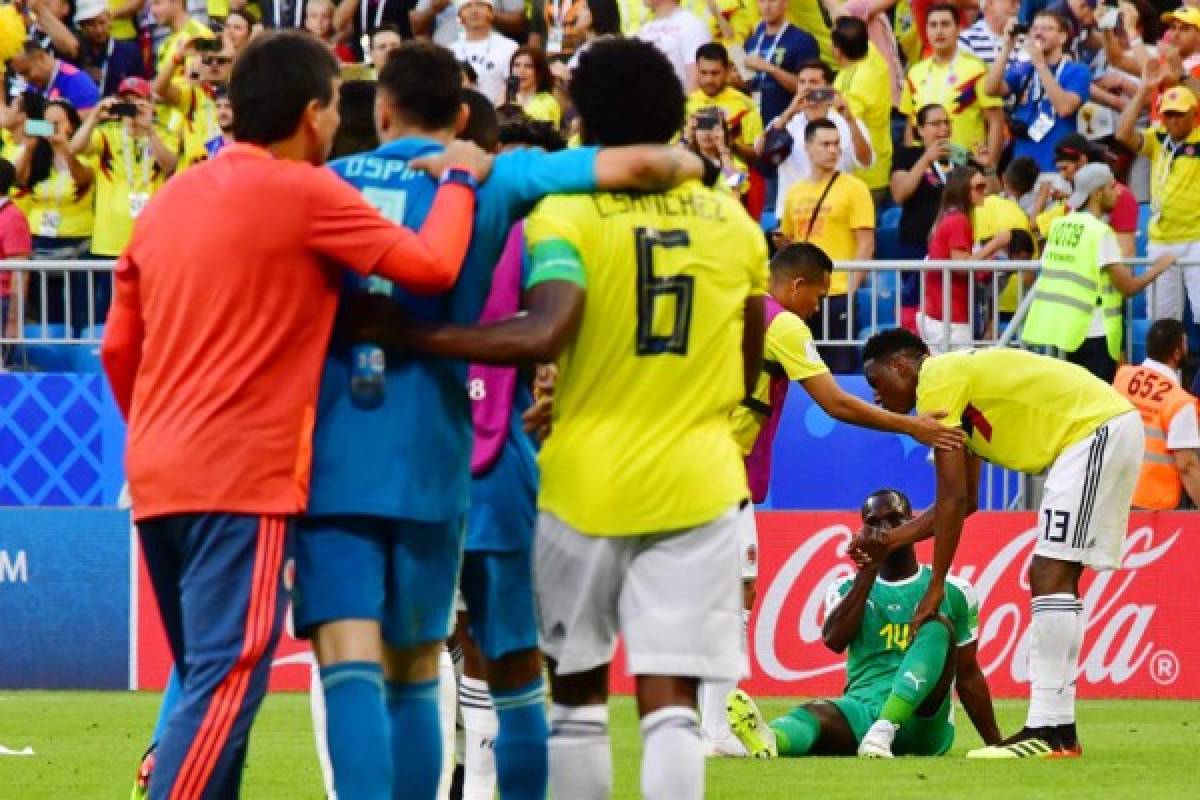 NO VISTE EN TV: ¿Y James Rodríguez? El festejo de Colombia y las lágrimas de Senegal